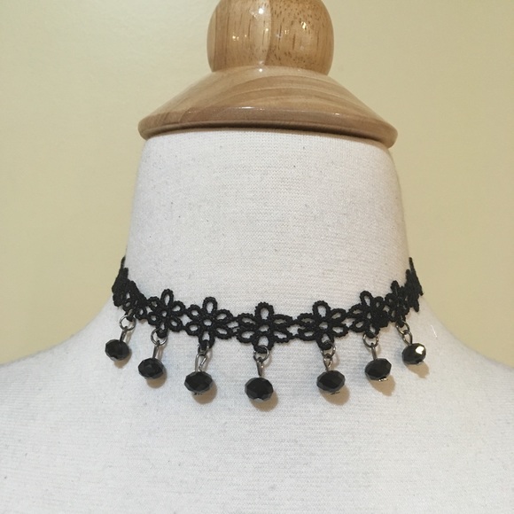 Open Daisy Chain Chandelier Choker Necklace - Picture 2 of 2